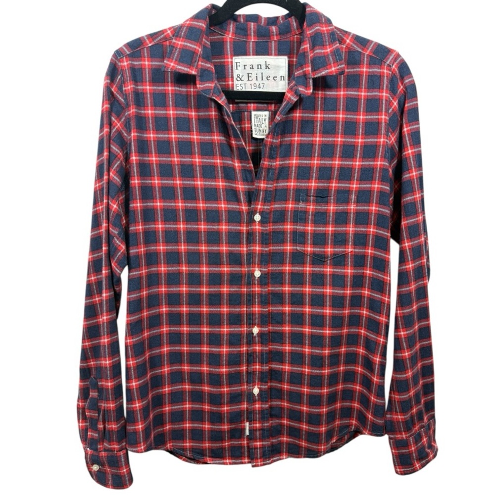 Frank & Eileen Red and Blue Plaid Button Down Shirt
